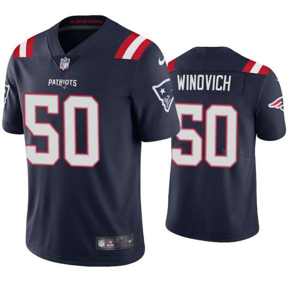 Men New England Patriots 50 Chase Winovich Nike Navy Limited NFL Jersey